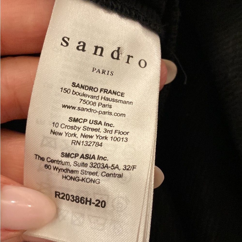 Sandro Elegant Black Mini Dress, US4 - Picture 11 of 13